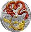 Australia 1 Dollar Red Dragon and Koi 2023 P P coin reverse