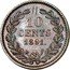 Netherlands 10 Cents (Wilhelmina Pattern) 10 CENTS 1891. coin reverse