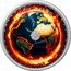 Niue 2 Dollars Terra. Burning Earth 2023 1 OZ FINE SILVER 9999 TERRA 2023 coin reverse