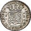 Mexico 2 Reales Philip V 1742 M KM# 85 PHS V D G HISP ET IND R R 2 coin obverse