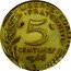 France 5 Centimes (Marianne Piedfort) LIBERTE EGALITE FRATERNITE 5 CENTIMES 1966 A. DIEUDONNE coin reverse