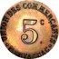 France 5 Centimes (Montagnac) UNION DES COMMERÇANTS 5C. MONTAGNAC coin obverse