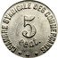 France 5 Centimes (Perpignan-Pattern) CHAMBRE SYNDICALE DES COMMERÇANTS 5 CENT coin reverse