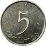 France 5 Centimes Wheat Ears. Piedfort 1961 In Sets only 1961 5 CENTIMES coin reverse