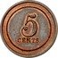 Netherlands 5 Cents (Willem III Pattern) 5 CENTS coin reverse