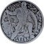 Tuvalu 5 Dollars (Gods of Olympus - Ares. Antiqued) P ARES coin reverse