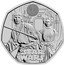 UK 50 Pence Charles III - Luke Skywalker and Princess Leia 2023 Brilliant Uncirculated (BU) STAR WARS © & TM LUCASFILM LTD. coin reverse