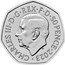 UK 50 Pence Darth Vader and Emperor Palpatine. Colored 2023 Brilliant Uncirculated (BU) CHARLES III D G REX F D 50 PENCE 2023 MJ coin obverse