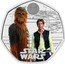 UK 50 Pence Han Solo and Chewbacca. Colored. 2023 Brilliant Uncirculated (BU) STAR WARS © & TM LUCASFILM LTD. coin reverse
