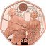 UK 50 Pence Luke Skywalker and Princess Leia. 2023 Proof STAR WARS © & TM LUCASFILM LTD coin reverse