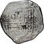 Mexico 8 Reales Philip III ND Mo F ND(1598-1606) KM# R44.1 PHILIPPVS III DEI GRATIA MO F 8 DO coin obverse