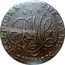UK Halfpenny Anglesey. Paris Miners Co. Druid Series 1791  THE PARIS MINERS HALFPENNY 1791 P M CO coin reverse