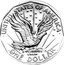 USA One Dollar (Liberty Head Dollar Design Trial Strike) UNITED STATES OF AMERICA ONE DOLLAR E PLURIBUS UNUM coin reverse