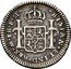Mexico Real Charles IV 1790 FM KM# 80 HISPAN ET IND REX MO 1R F M coin reverse