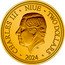Niue Two Dollars Year of the Dragon. Coloured 2023 CHARLES III NIUE TWO DOLLARS 2024 JC coin obverse
