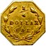 USA 1/4 Dollar Liberty Octagonal 1870 KM# 1.8 1/4 DOLLAR CAL coin reverse