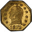 USA 1/4 Dollar Washington Head Fractional 1872 KM# 3 1972 coin obverse