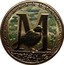 Australia 1 Dollar Alphabet Collection Coin Letter M 2015  M coin reverse