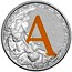Australia 1 Dollar Alphabet Collection - Letter A (Orange) 2017  A coin reverse