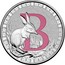 Australia 1 Dollar Alphabet Collection - Letter B (Pink) 2015 B coin reverse