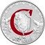 Australia 1 Dollar Alphabet Collection - Letter C (Red) 2017  C coin reverse