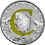 Australia 1 Dollar Alphabet Collection - Letter C (Yellow) 2016  C coin reverse