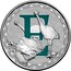 Australia 1 Dollar Alphabet Collection Letter E (Blue) 2017  E coin reverse