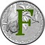 Australia 1 Dollar Alphabet Collection - Letter F (Green) 2017  F coin reverse