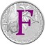 Australia 1 Dollar Alphabet Collection - Letter F (Violet) 2016  F coin reverse
