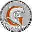 Australia 1 Dollar Alphabet Collection - Letter G (Orange) 2017  G coin reverse