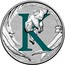 Australia 1 Dollar Alphabet Collection - Letter K (Blue) 2017  K coin reverse