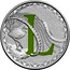 Australia 1 Dollar Alphabet Collection - Letter L (Green) 2017  L coin reverse