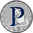 Australia 1 Dollar Alphabet Collection - Letter P (Navy) 2017  P coin reverse