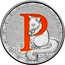 Australia 1 Dollar Alphabet Collection - Letter P (Orange) 2016  P coin reverse