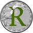 Australia 1 Dollar Alphabet Collection - Letter R (Green) 2017  R coin reverse