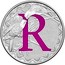 Australia 1 Dollar Alphabet Collection - Letter R (Violet) 2016  R coin reverse