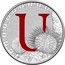 Australia 1 Dollar Alphabet Collection - Letter U (Red) 2017  U coin reverse