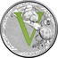 Australia 1 Dollar Alphabet Collection - Letter V (Green) 2015  V coin reverse