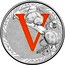 Australia 1 Dollar Alphabet Collection - Letter V (Orange) 2016  V coin reverse