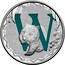 Australia 1 Dollar Alphabet Collection - Letter W (Blue) 2017  W coin reverse