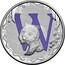 Australia 1 Dollar Alphabet Collection - Letter W (Violet) 2015  W coin reverse