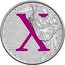 Australia 1 Dollar Alphabet Collection - Letter X (Violet) 2016  X coin reverse