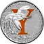 Australia 1 Dollar Alphabet Collection - Letter Y (Orange) 2017  Y coin reverse