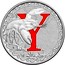 Australia 1 Dollar Alphabet Collection - Letter Y (Red) 2016  Y coin reverse