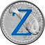 Australia 1 Dollar Alphabet Collection - Letter Z (Blue) 2016  Z coin reverse