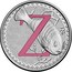 Australia 1 Dollar Alphabet Collection - Letter Z (Pink) 2015  Z coin reverse