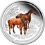 Australia 1 Dollar Lunar Horse 2014 YEAR OF THE HORSE P TV coin reverse