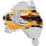 Australia 1 Dollar Saltwater Crocodile (Map Shape) 2014  SALTWATER CROCODILE 1 OZ 999 SILVER P 2014 coin reverse