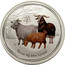 Australia 1 Dollar Year of the Goat Colored 2015  YEAR OF THE GOAT P NM coin reverse