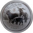 Australia 1 Dollar Year of the Goat (Lion Privy) 2015 YEAR OF THE GOAT P NM coin reverse